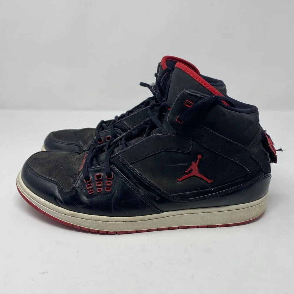 Jordan Flight 45 High Mens Black Red Sneakers 372704-040 Size 13